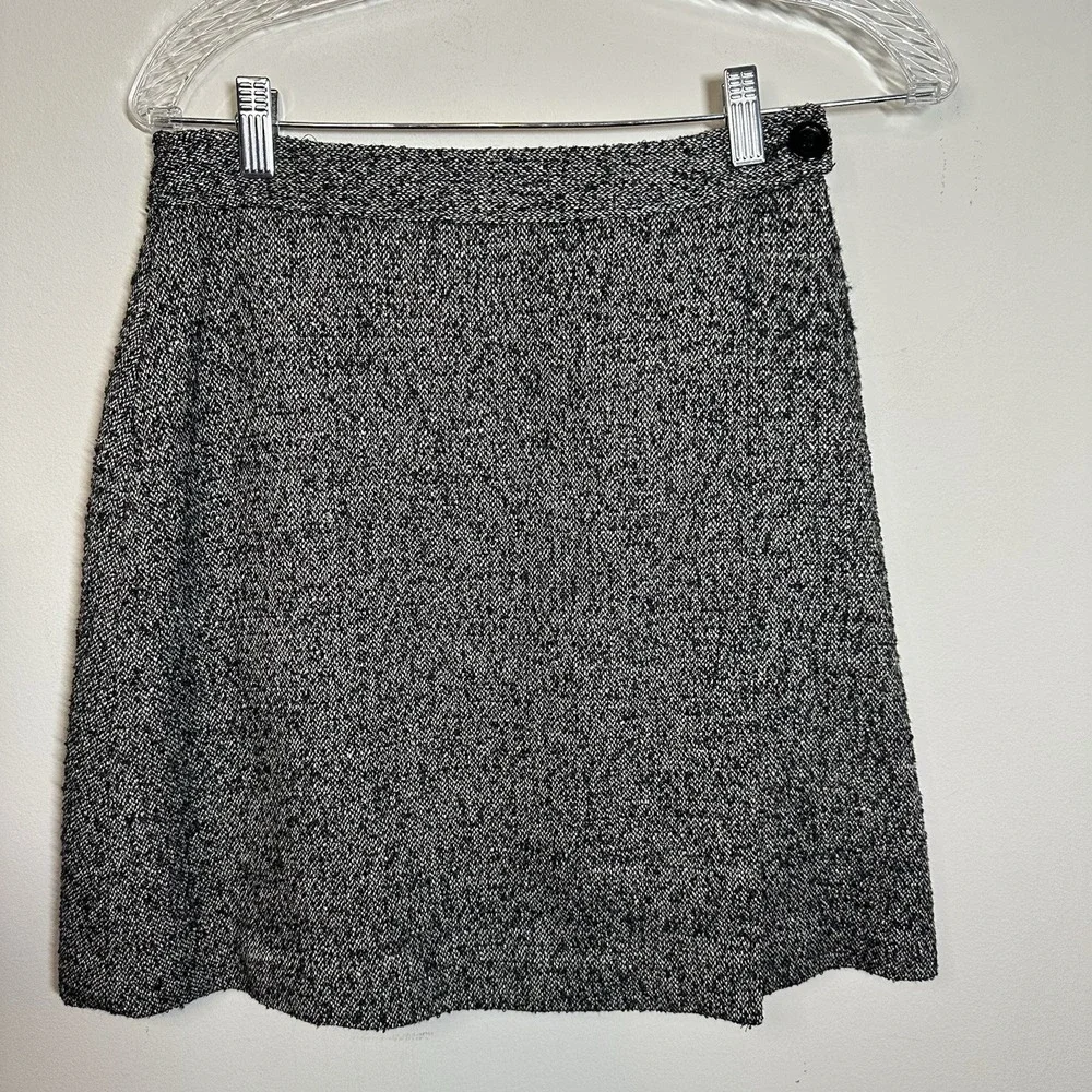 Vintage J'envie Sport‎ Wool Mini Skirt  Size 4 Tweed Lined USA Made 70's Or 80's